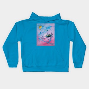 Zap Cat In the Cat Dimension Kids Hoodie